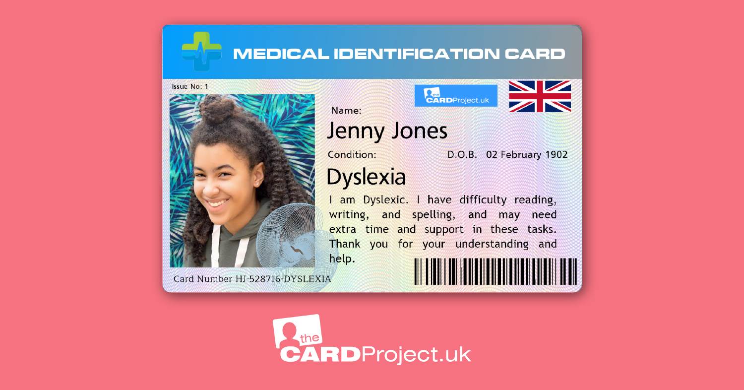 Premium Dyslexia Medical ID Card